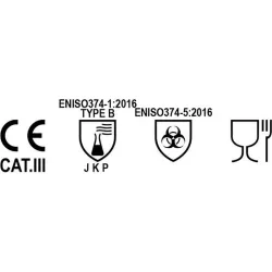 Compra GUANTE DESECHABLE NITRILO GRIPPAZ NEGRO 50 UDS TALLA 8 JUBA 580NR/8 al mejor precio