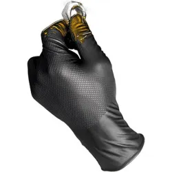 Compra GUANTE DESECHABLE NITRILO GRIPPAZ NEGRO 50 UDS TALLA 9 JUBA 580NR/9 al mejor precio