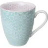 Compra MUG PORCELANA 300 ML CELESTE BORDE VIOLETA TOKYO 8788 al mejor precio