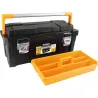 Compra CAJA HERRAMIENTAS ABS NEGRO PROFESIONAL PLUS 1 BANDEJA 650 X 300 X 295 MM ASA ALUMINIO IRONSIDE 100657 al mejor precio