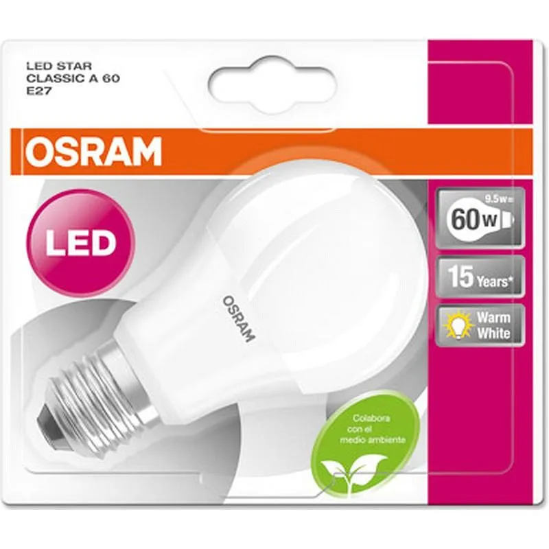 Compra BOMBILLA LED ESTANDAR E27 LUZ CALIDA 806LM 9,5W OSRAM 769032 al mejor precio