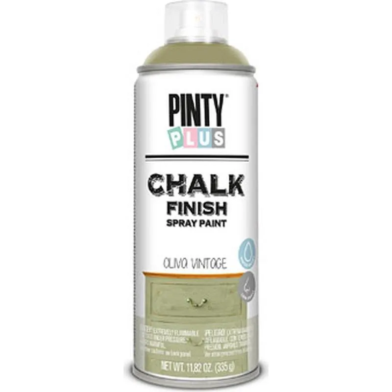 Compra PINTURA SPRAY CHALK 520 CC OLIVA VINTAGE PINTYPLUS CK803 al mejor precio