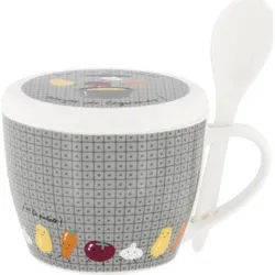 BOL SOPA CERAMICA + CUCHARA...