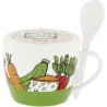 Compra BOL SOPA CERAMICA + CUCHARA BLANCA VERDURAS P058-C151415 al mejor precio