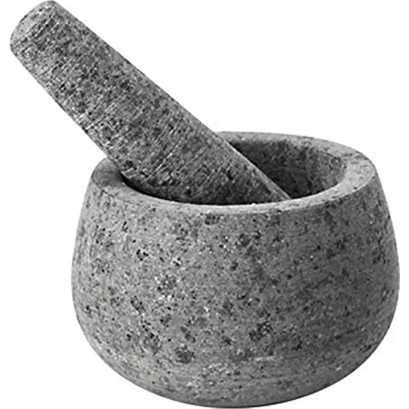 Compra MORTERO COCINA CON MANO GRANITO CON MANO 12X8 CM LACOR 60517 al mejor precio