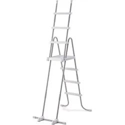 Compra ESCALERA PARA PISCINA DE SEGURIDAD CON PLATAFORMA ALTURA 1,22 M INTEX 55058 al mejor precio
