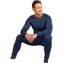 Compra CAMISETA Y PANTALON TERMICO POLIESTER AZUL TALLA M JUBA 730 DN/M al mejor precio