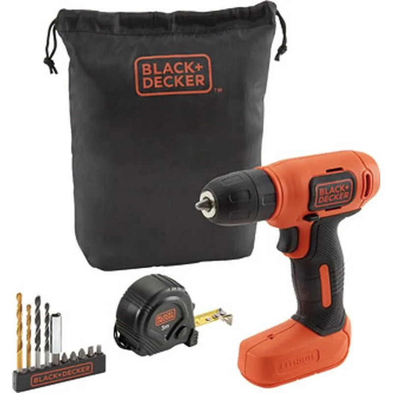 Compra TALADRO BATERIA 7,2 V 1.5 AH +11 ACCESORIOS BLACK & DECKER BDCD8GPA al mejor precio
