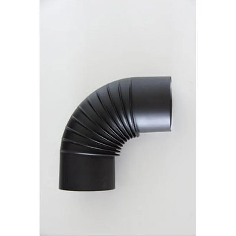 Compra CODO CHIMENEA VITRIFICADO NEGRO MATE T600 diametro200 MM 90º FR RP040200C al mejor precio