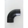 Compra CODO CHIMENEA VITRIFICADO NEGRO MATE T600 diametro200 MM 90º FR RP040200C al mejor precio