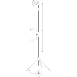 Compra DUCHA DE JARDIN CON TRIPODE TELESCOPICA NATUUR GE012010-1 al mejor precio