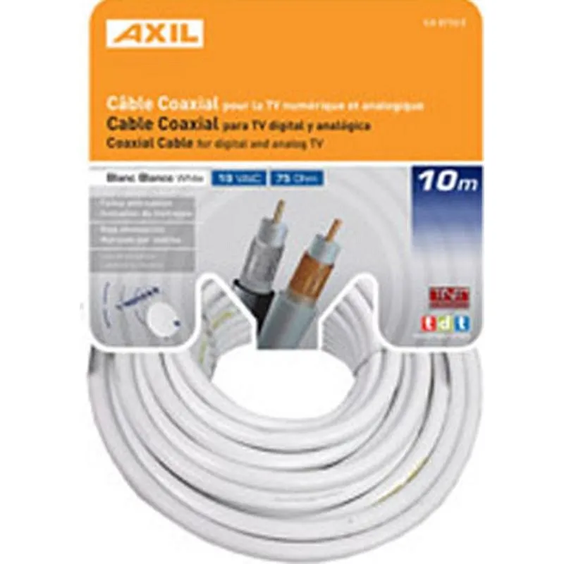 Compra CABLE COAXIAL TV 19VAT - BLANCO 10 M AXIL CA0712E al mejor precio