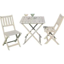 Compra MESA MADERA +2 SILLAS PLEGABLES DECAPE 70 X 70 CM IMPORT T001-C549 al mejor precio
