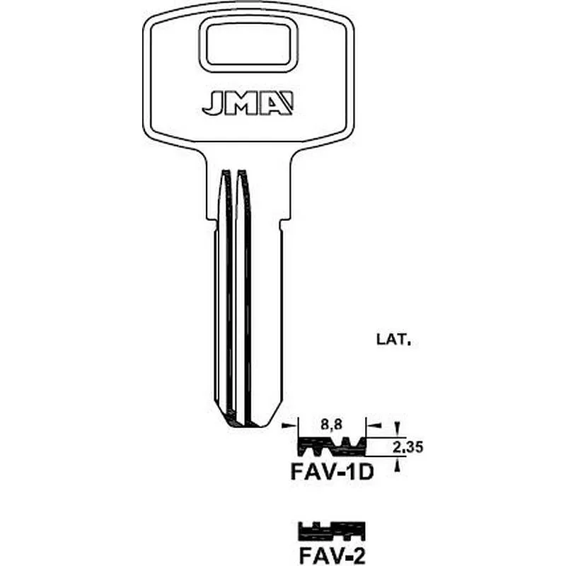 Compra LLAVE SEGURIDAD LATON PUNTOS FAV-1D JMA FAV-1D al mejor precio