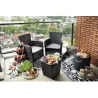 Compra SILLON RATAN RESINA 2 U+MESITA IOWA BALCONY GRAFITO KETER 223929 al mejor precio