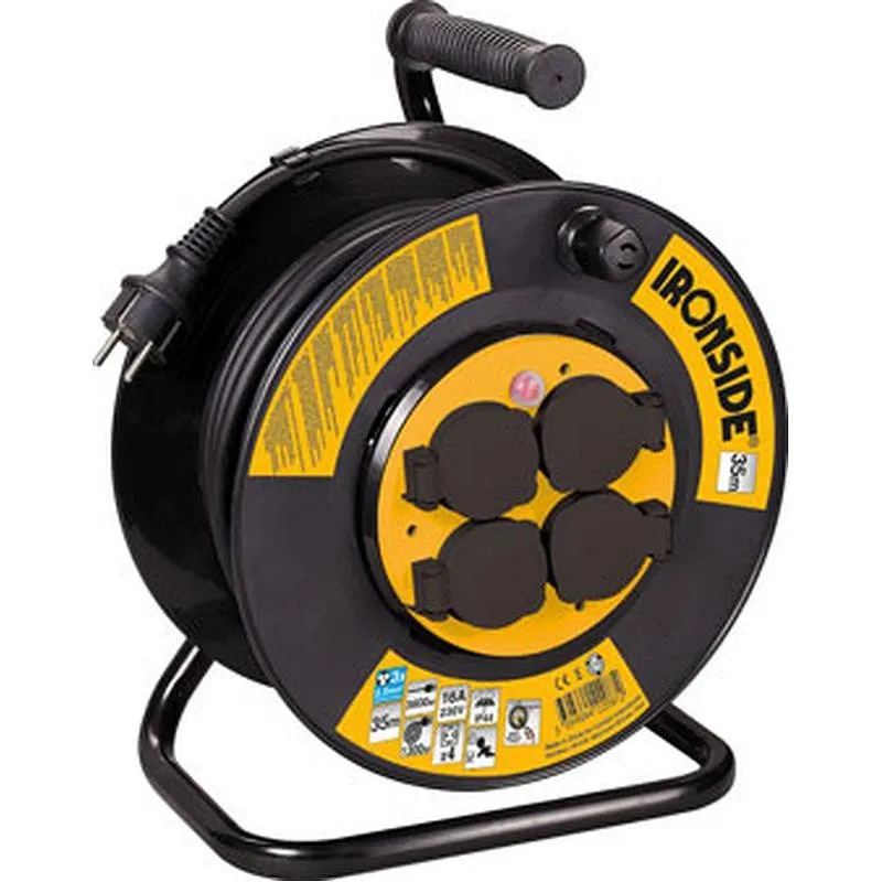 Compra ENROLLACABLE 4 TOMAS +TAPA IP44 CON PROTECCION 3 X 2.5 MM2 35 MTS IRONSIDE 422087 al mejor precio