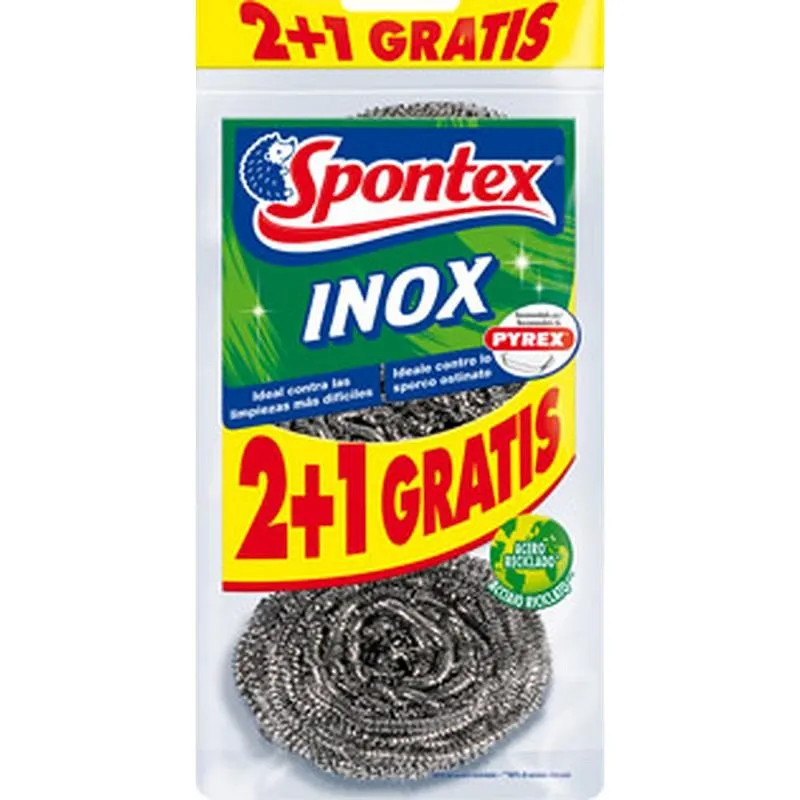 Compra ESTROPAJO INOX (2+1 UDS) BARBACOAS Y PARRILLAS SPONTEX 15230003 al mejor precio