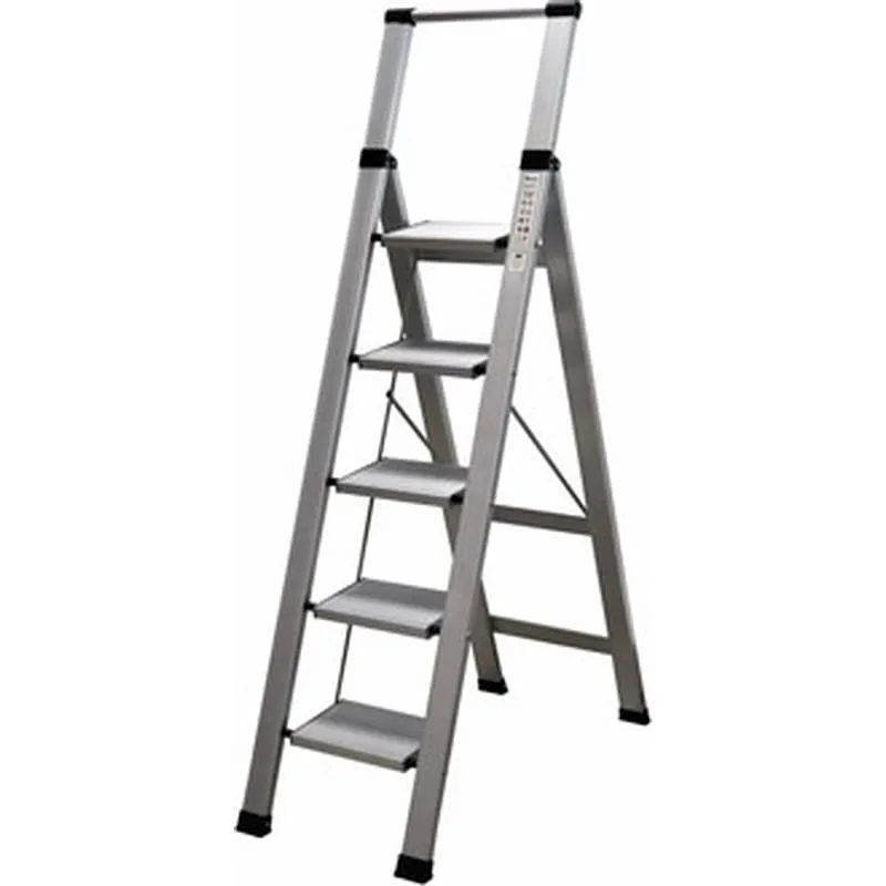 Compra ESCALERA ALUMINIO DOMESTICA PELDAÑO SUPER ANCHO 5 PELDAÑOS HOMELUX 710028 al mejor precio