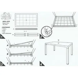 Compra MESA RESINA RATAN ELEGANCE NEGRO 150 X 90 CM GARDEN LIFE 4090-06 al mejor precio