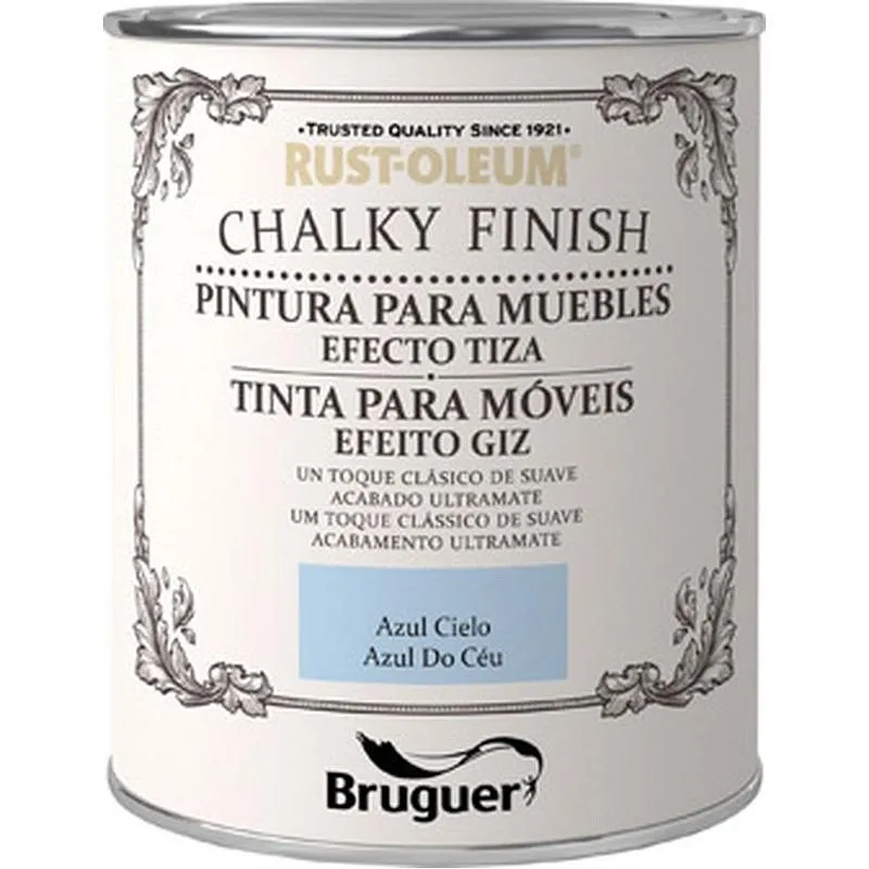 Compra PINTURA EFECTO TIZA CHALKY FINISH 750 ML AZUL CIELO RUST-OLEUM 5397549 al mejor precio