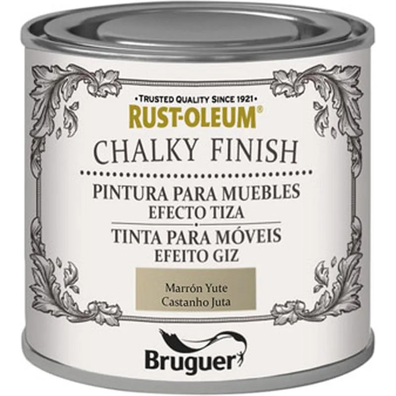 Compra PINTURA EFECTO TIZA CHALKY FINISH 125 ML MARRON YUTE RUST-OLEUM 5397546 al mejor precio