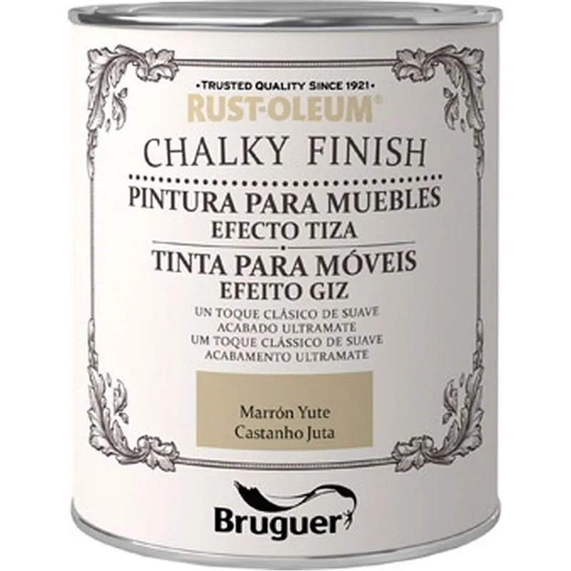 Compra PINTURA EFECTO TIZA CHALKY FINISH 750 ML MARRON YUTE RUST-OLEUM 5397544 al mejor precio