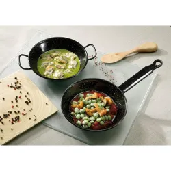 Compra SARTEN HONDA CON ASAS ESMALTADA PATA NEGRA 40CM 8,9L INDUCCION GARCIMA 87040 al mejor precio