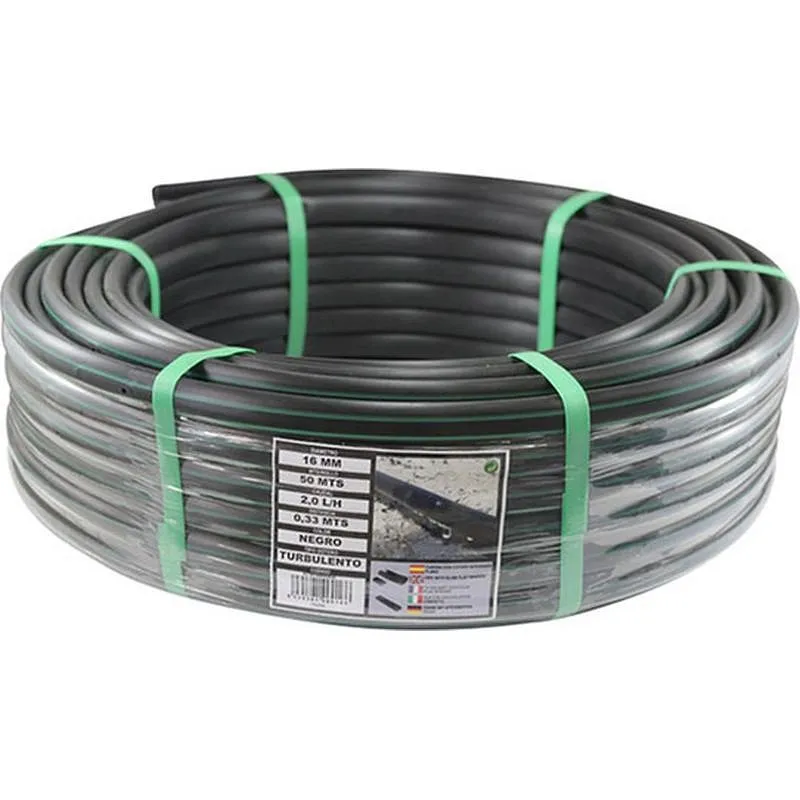 Compra TUBERIA NEGRA CON GOTEROS TURBULENTOS CADA 33 CM diametro 16 MM 25 M CAUDAL N0S060016100033R0025 al mejor precio