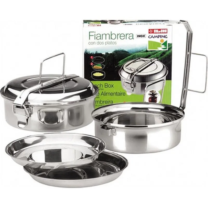 Compra FIAMBRERA CON 2 PLATOS INOX 16 CM 1L IBILI 720616 al mejor precio