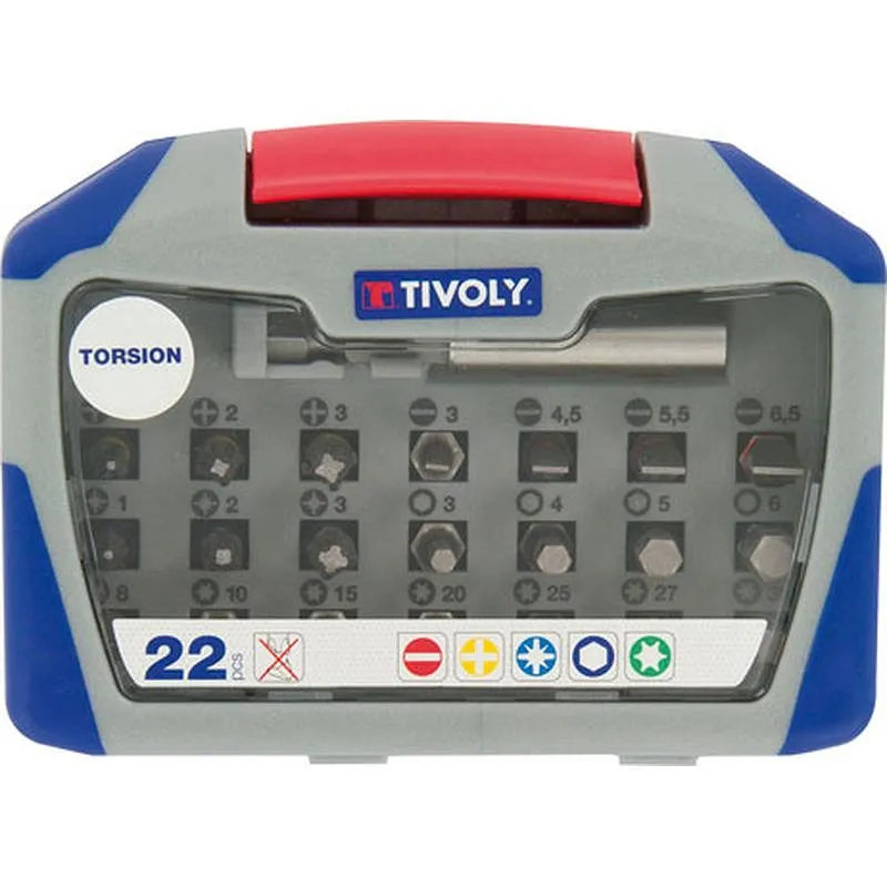 Compra PUNTAS ATORNILLAR TORSION JUEGO 22 PIEZAS T22 TIVOLY 11521572001 al mejor precio