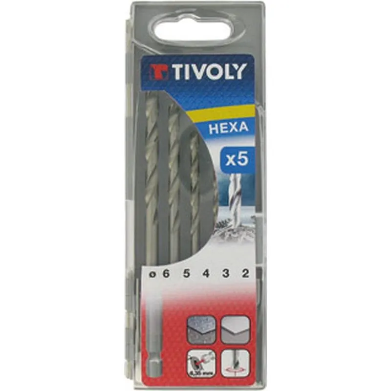 Compra BROCAS HSS MANGO HEXAGONAL JGO 5 PZS A15 TIVOLY 11434370001 al mejor precio