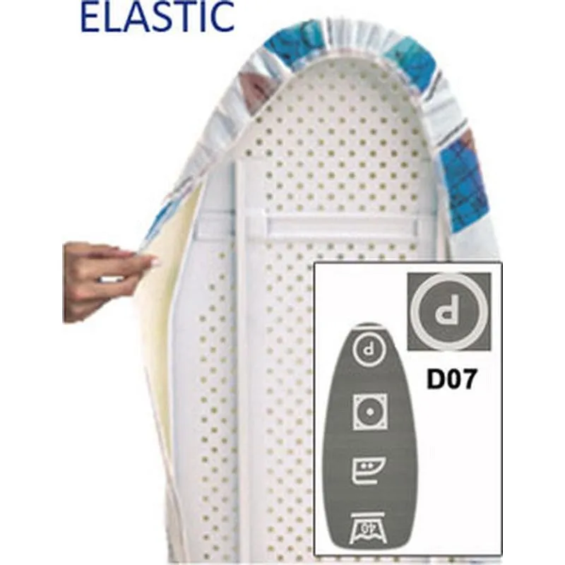 Compra FUNDA MESA PLANCHAR ELASTIC GRIS SIMBOLOS BLANCOS AMBIT 19786 al mejor precio