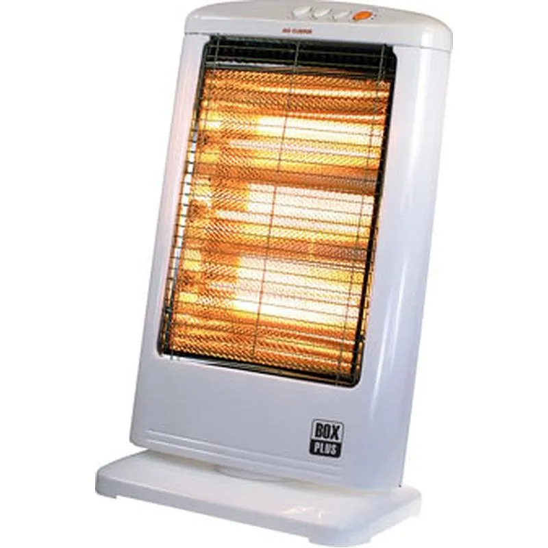 Compra ESTUFA HALOGENA OSCILANTE 400 / 800 / 1200 W BLANCA BOX PLUS BPC-H1701 al mejor precio