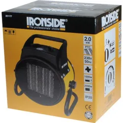 Compra CALEFACTOR CERÁMICO PROFESIONAL 2000 W CON TERMOSTATO, INCLINACION AJUSTABLE IRONSIDE 201177 / 203250 al mejor precio