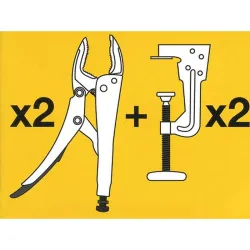 Compra TORNILLO DE BANCO PORTATIL "KIT MANOS LIBRES" COMPOSICION: 2 TENAZA GRIP OMNIUM + 2 SOPORTE GRIP IRONSIDE 100731 al mejor precio