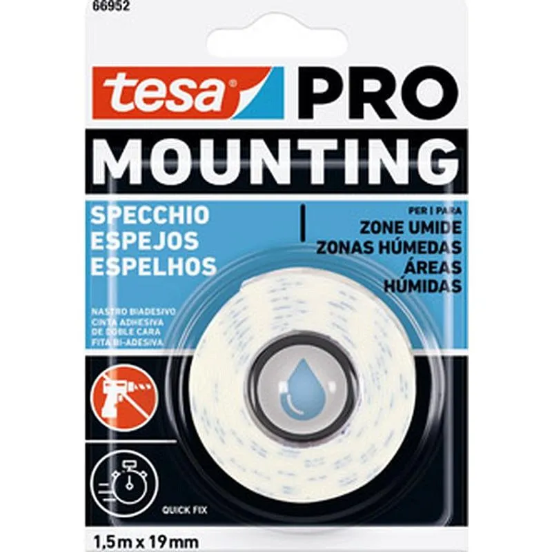 Compra CINTA DOBLE CARA MOUNTING PRO ESPEJOS 1,5 M X 19 MM TESA TAPE 66952-00003-00 al mejor precio