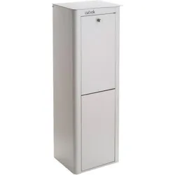 Compra CONTENEDOR BASURA ECOLOGICO METALICO 2 DEPARTAMENTOS BLANCO DON HIERRO A000130 al mejor precio