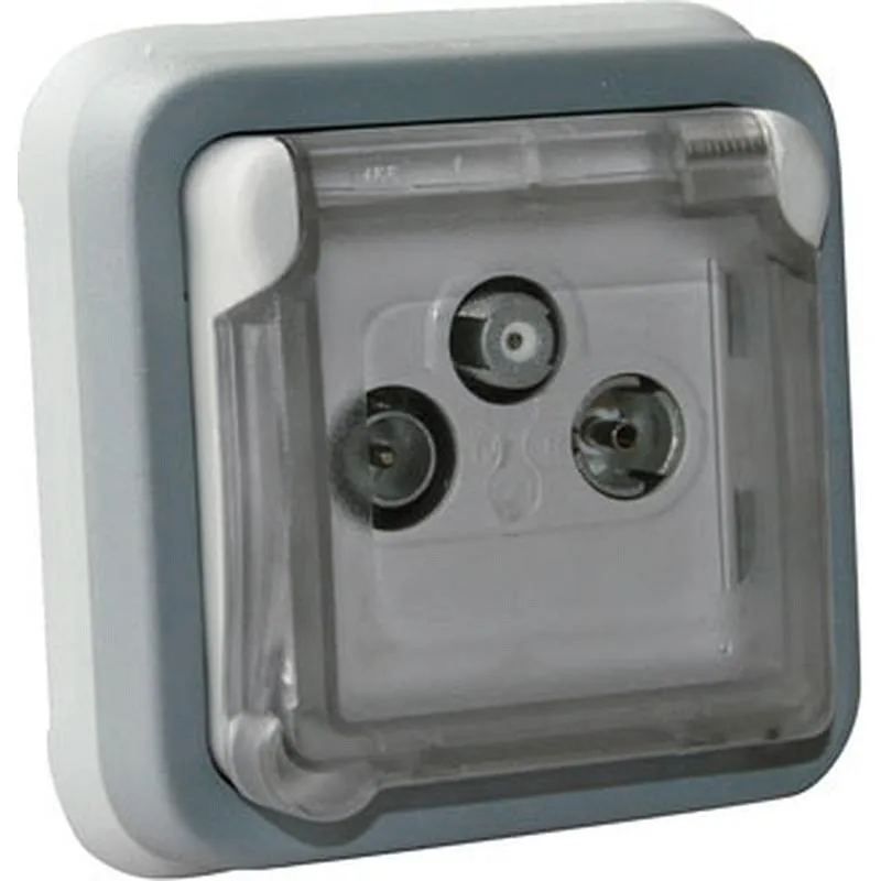 Compra BASE TV EMPOTRAR GRIS IP55 PLEXO LEGRAND 191516 al mejor precio