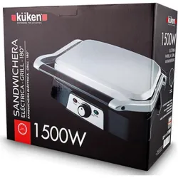Compra GRILL ASAR INOX NEGRA 1500 W 31 X 28 CM KUKEN 33496 al mejor precio