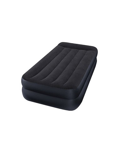 Compra Colchon cama hinchable individual fiber tech 99x191x42 cm más inflador electrico INTEX 64122 al mejor precio