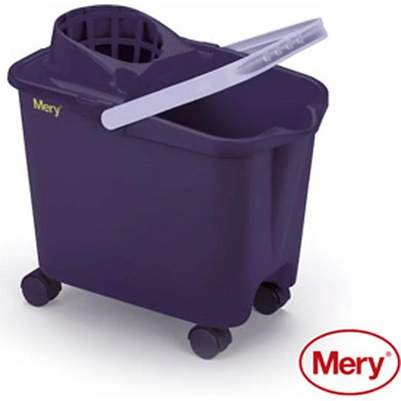 Compra CUBO CON ESCURRIDOR 14 L RUEDAS LILA MERY 0325.39 al mejor precio