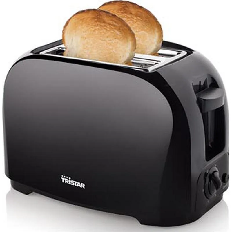 Compra TOSTADOR DOS RANURAS CORTAS NEGRO 800W TRISTAR BR-1025 al mejor precio