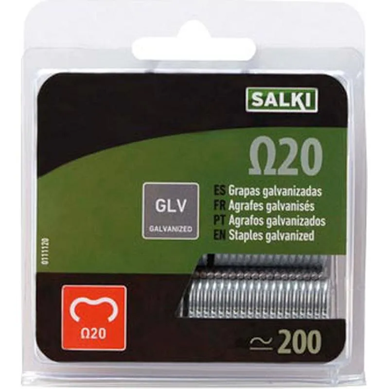 Compra GRAPA CERCADOS OMEGA 200 UDS A20 GALVANIZADA SALKI 111120 al mejor precio