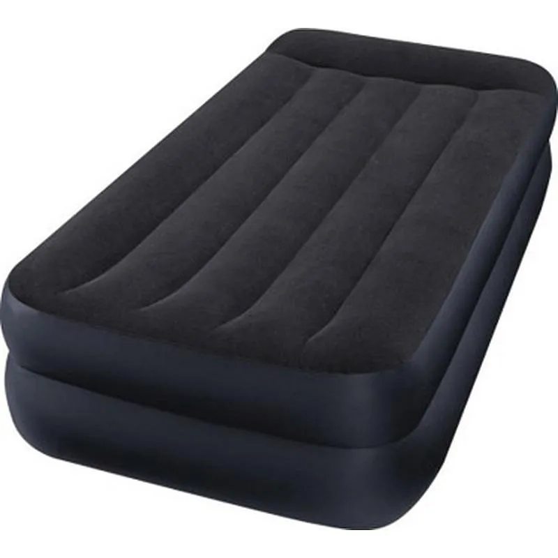 Compra COLCHON CAMA HINCHABLE INDIVIDUAL FIBER TECH 99X191X42 CM + INFLADOR ELECTRICO INTEX 64122 al mejor precio