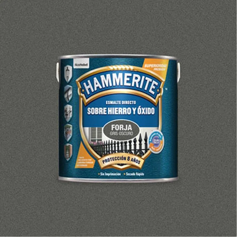 Compra ESMALTE SOBRE HIERRO Y OXIDO FORJA 2,5 L GRIS OSCURO HAMMERITE 5196474 al mejor precio