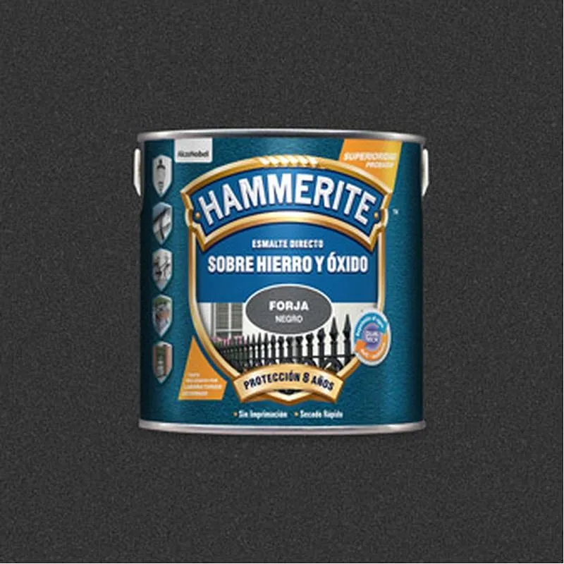 Compra ESMALTE SOBRE HIERRO Y OXIDO FORJA 2,5 L NEGRO HAMMERITE 5196471 al mejor precio