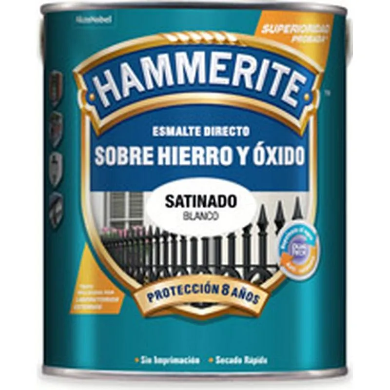 Compra ESMALTE SOBRE HIERRO Y OXIDO SATINADO 750 ML BLANCO HAMMERITE 5093743 al mejor precio