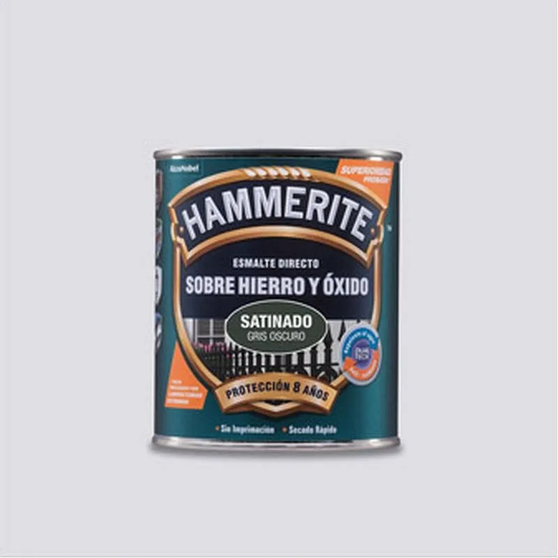 Compra ESMALTE SOBRE HIERRO Y OXIDO SATINADO 2,5 L GRIS OSCURO HAMMERITE 5196461 al mejor precio