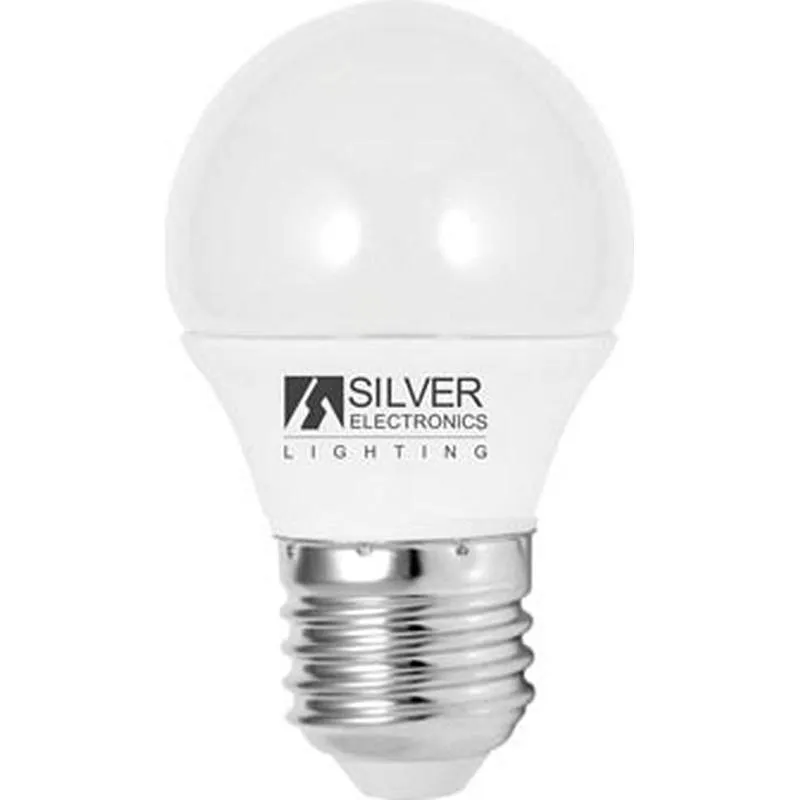 Compra BOMBILLA LED ESFERICA (PACK 4 UNIDADES) E14 LUZ CALIDA 436LM 5W SILVER 19602144 al mejor precio