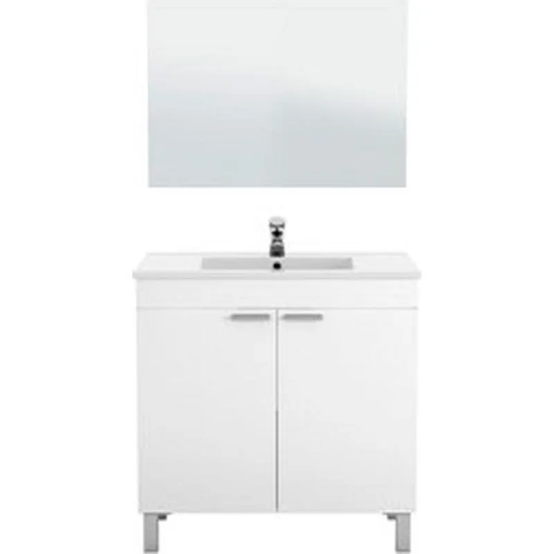 Compra MUEBLE BAÑO 80 CM + ESPEJO LC1-80 BLANCO 80 X 80 X 45 CM ARKITMOBEL 305480BO al mejor precio